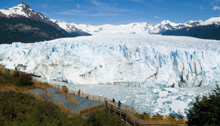 As passarelas do Glaciar Perito Moreno