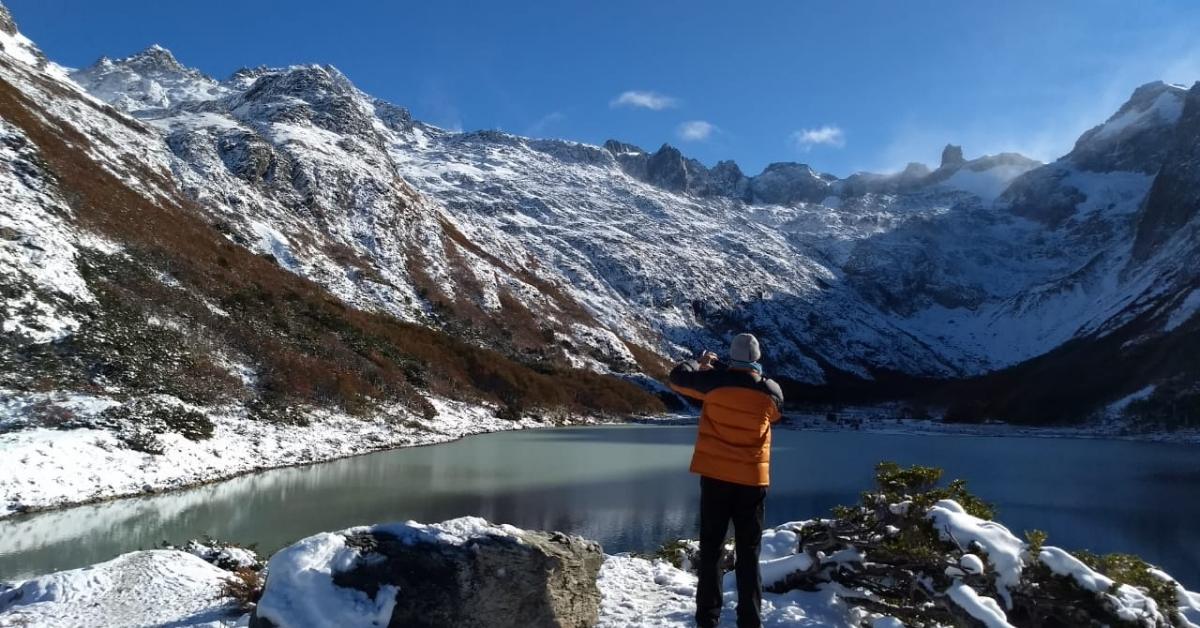 Trekking a Laguna Esmeralda Invierno