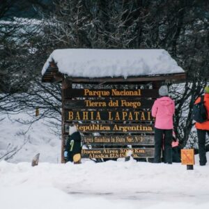 Parque nacional nevado en invierno