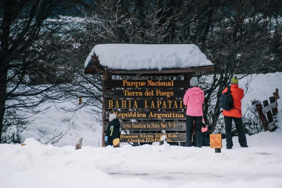 Parque nacional nevado en invierno